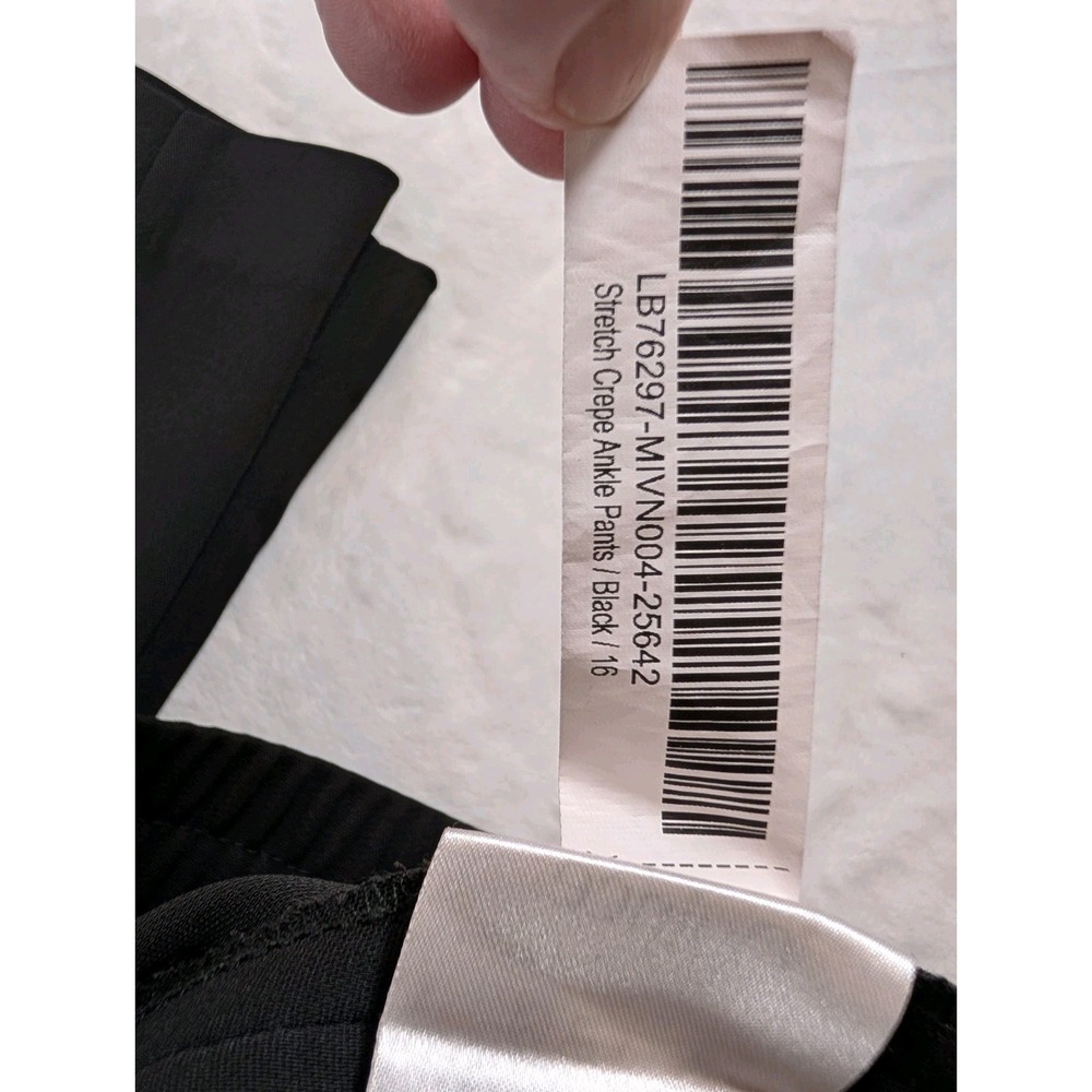 Quince Womens Black Ultra-Stretch Ponte Straight Leg Pants Size 16 Office Casual - Picture 7 of 11
